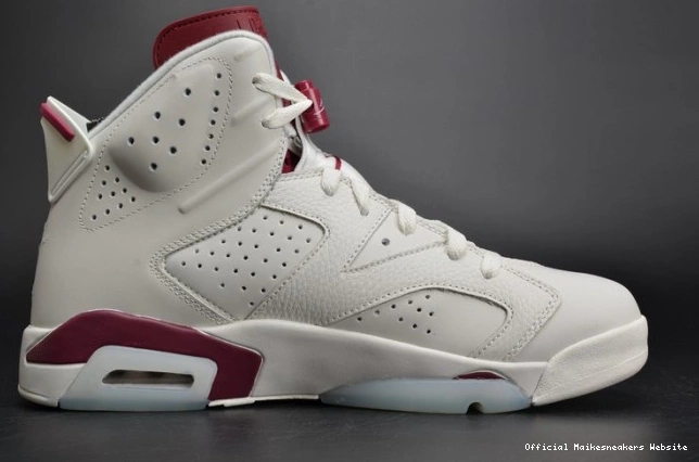 Official Maikesneakers Air Maroon white 6 Jordan 384664-116 Retro 0629